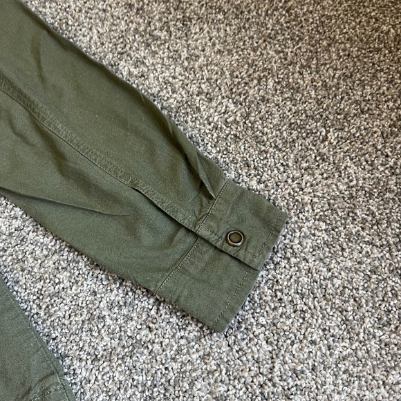 Maurice's Army Green Utility Jacket with Gray Jersey Hood, Size Small - Picture 10 of 10